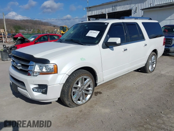 2015 Ford Expedition Max Limited with VIN 1FMJK1KT7FEF49326, listed as a IAAI auction lot 41876662 with 53,587 mi miles. Bid and sale history available at carsss.com. Image 17.