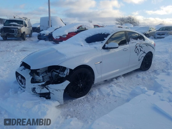 2015 Jaguar XF with VIN SAJXJ0FF0F8U85632, listed as a Copart auction lot 81074904 with 109,630 mi miles and Salvage Title. Bid and sale history available at carsss.com. Image 1.