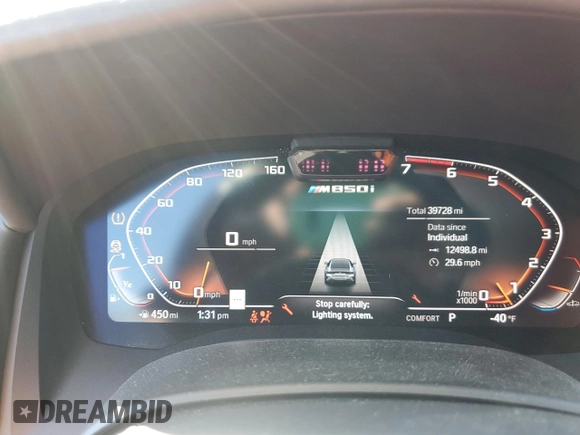 2020 BMW 8 Series M850i с VIN WBAGV8C09LCD92702, выставлен на аукционе Copart как лот 74740344 с пробегом 12 498 миль миль и Чистый • Clean title. История ставок и продаж доступна на DreamBid. Изображение 9.