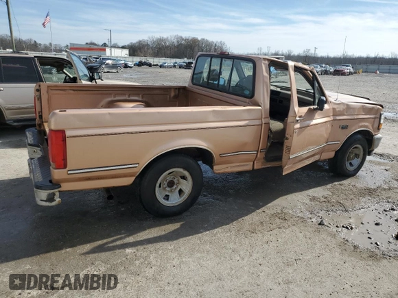1995 Ford F-150 with VIN 1FTEF15N5SNA89147, listed as a Copart auction lot 41455575 with 101,178 mi miles and Salvage Title. Bid and sale history available at carsss.com. Image 3.
