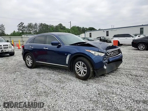 2016 Infiniti QX70 with VIN JN8CS1MU0GM671928, listed as a Copart auction lot 54887775 with 163,054 mi miles and Salvage title. Bid and sale history available at DreamBid. Image 14.