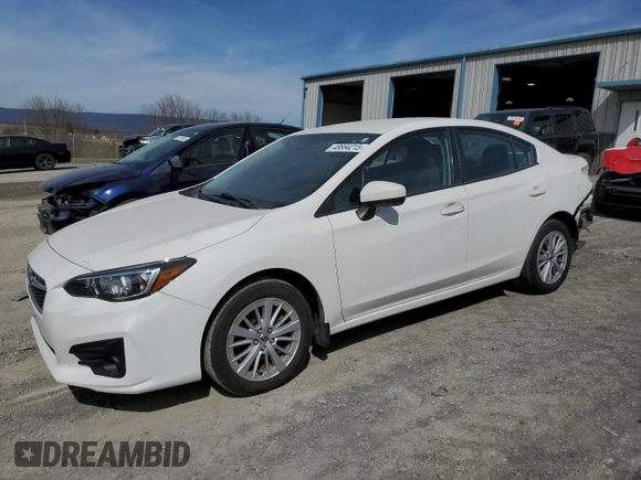 2017 Subaru Impreza Premium with VIN 4S3GKAD64H3601936, listed as a Copart auction lot 48664215 with 91,470 mi miles and Salvage title. Bid and sale history available at DreamBid. Image 1.