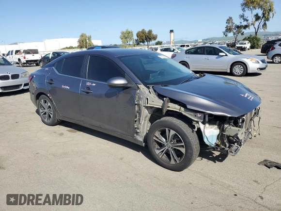 2021 Nissan Sentra SV with VIN 3N1AB8CV8MY294640, listed as a Copart auction lot 51853695 with 111,134 mi miles and Salvage Title. Bid and sale history available at DreamBid. Image 4.