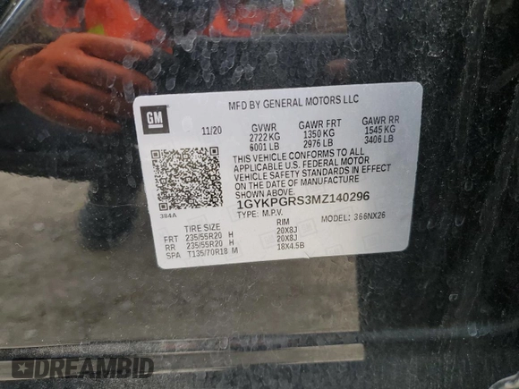 2021 Cadillac XT6 Sport z VIN 1GYKPGRS3MZ140296, wystawiony jako Copart lot #46094285 z przebiegiem 49 429 mil mil oraz Szkoda całkowita • Salvage title. Historia ofert i sprzedaży dostępna na DreamBid. Obrazek 13.