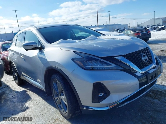 2023 Nissan Murano Platinum with VIN 5N1AZ2DS2PC131064, listed as a IAAI auction lot 41546244 with 3,692 mi miles. Bid and sale history available at carsss.com. Image 1.