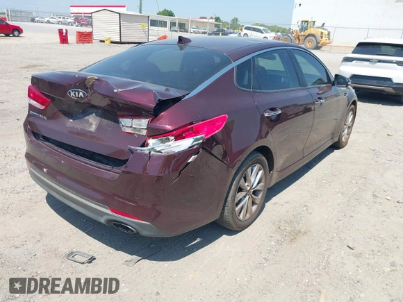 2018 Kia Optima LX with VIN 5XXGT4L39JG259153, listed as a IAAI auction lot 42076003 with 191,321 mi miles and . Bid and sale history available at DreamBid. Image 4.
