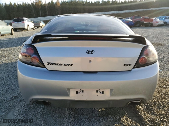 2008 Hyundai Tiburon GS with VIN KMHHM66D68U286330, listed as a Copart auction lot 80170764 with 75,470 mi miles and Salvage Title. Bid and sale history available at carsss.com. Image 6.