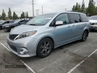 2015 Toyota Sienna SE with VIN 5TDXK3DC6FS637690, listed as a Copart auction lot 88920315 with 166,734 mi miles and Salvage Title. Bid and sale history available at carsss.com. Image 1.