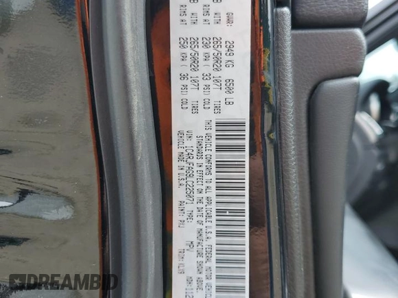 2020 Jeep Grand Cherokee Altitude with VIN 1C4RJFAG9LC225071, listed as a Copart auction lot 55834215 with 44,186 mi miles and Salvage title. Bid and sale history available at DreamBid. Image 13.
