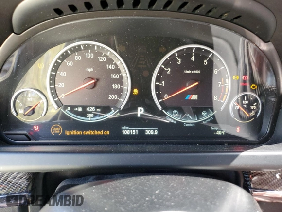 2016 BMW M6 with VIN WBS6E9C5XGG437084, listed as a Copart auction lot 53632315 with 108,151 mi miles and Salvage title. Bid and sale history available at DreamBid. Image 9.