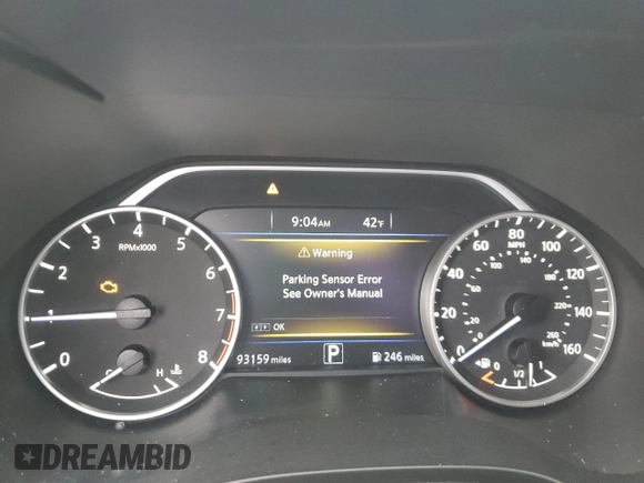 2018 Nissan Maxima SR with VIN 1N4AA6AP4JC383639, listed as a Copart auction lot 44697945 with 93,159 mi miles and Salvage Title. Bid and sale history available at carsss.com. Image 9.
