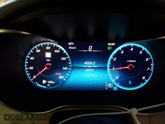 2022 Mercedes-Benz GLC 300 z VIN W1N0G8EB5NV395185, wystawiony jako Copart lot #52590045 z przebiegiem 28 791 mil mil oraz Szkoda całkowita • Salvage title. Historia ofert i sprzedaży dostępna na DreamBid. Obrazek 9.