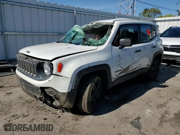 2018 Jeep Renegade Sport with VIN ZACCJBAH0JPH07332, listed as a Copart auction lot 76322434 with Not provided miles and Salvage title. Bid and sale history available at DreamBid. Image 11.