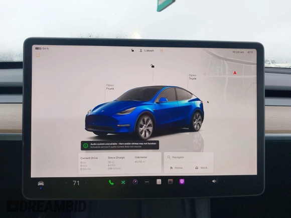 2023 Tesla Model Y Long Range with VIN 7SAYGDEE4PA064743, listed as a IAAI auction lot 41523760 with 41,113 mi miles. Bid and sale history available at carsss.com. Image 18.