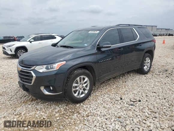 2019 Chevrolet Traverse LT Cloth z VIN 1GNEVGKW9KJ281947, wystawiony jako Copart lot #55349625 z przebiegiem 86 559 mil mil oraz Szkoda całkowita • Salvage title. Historia ofert i sprzedaży dostępna na DreamBid. Obrazek 1.