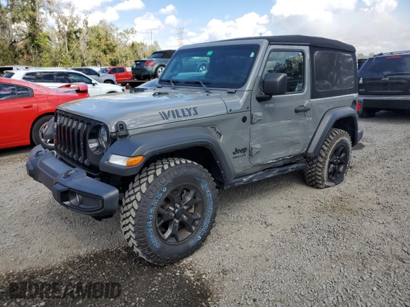2022 Jeep Wrangler Sport S with VIN 1C4GJXAG2NW195751, listed as a Copart auction lot 44842615 with 42,289 mi miles and Salvage title. Bid and sale history available at DreamBid. Image 1.