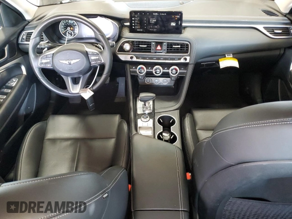 2023 Genesis G70 2.0T with VIN KMTG34TA8PU128993, listed as a Copart auction lot 72063714 with 24,629 mi miles and Clean Title. Bid and sale history available at DreamBid. Image 8.