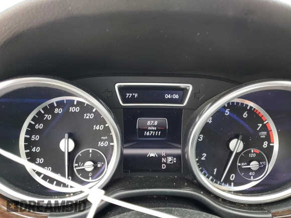 2013 Mercedes-Benz M 350 with VIN 4JGDA5HB2DA151127, listed as a Copart auction lot 54757165 with 167,111 mi miles and Salvage Title. Bid and sale history available at DreamBid. Image 9.