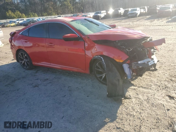 2019 Honda Civic Sport with VIN 2HGFC2F88KH531232, listed as a Copart auction lot 88902895 with 124,757 mi miles and Salvage Title. Bid and sale history available at DreamBid. Image 4.