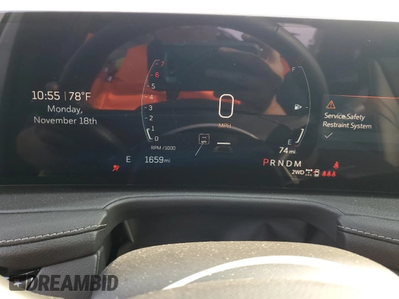 2024 Cadillac XT4 AWD Premium Luxury with VIN 1GYFZDR40RF225603, listed as a Copart auction lot 87899975 with 1,659 mi miles and Salvage title. Bid and sale history available at DreamBid. Image 9.