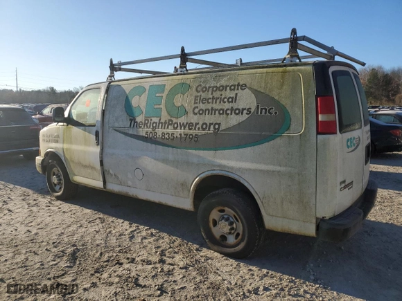 2011 Chevrolet Express Cargo Van with VIN 1GCWGFCA1B1107309, listed as a Copart auction lot 83418554 with 0 mi miles and Clean Title. Bid and sale history available at carsss.com. Image 2.