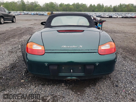 2002 Porsche Boxster S with VIN WP0CB29892U663753, listed as a Copart auction lot 55394025 with 62,241 mi miles and Salvage title. Bid and sale history available at DreamBid. Image 6.