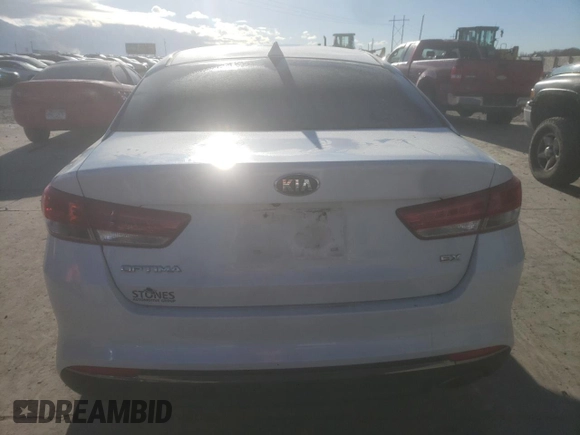 2016 Kia Optima EX with VIN 5XXGU4L33GG004505, listed as a Copart auction lot 83875474 with 142,620 mi miles and Salvage Title. Bid and sale history available at carsss.com. Image 6.
