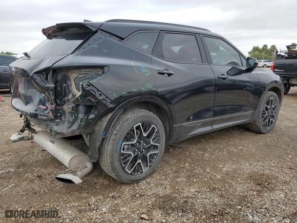 2024 Chevrolet Blazer RS with VIN 3GNKBERSXRS145967, listed as a Copart auction lot 82835454 with 21,750 mi miles and Salvage Title. Bid and sale history available at carsss.com. Image 3.