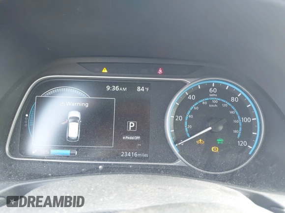 2022 Nissan LEAF SV Plus with VIN 1N4BZ1CV0NC550614, listed as a IAAI auction lot 42730366 with 23,416 mi miles and . Bid and sale history available at DreamBid. Image 7.