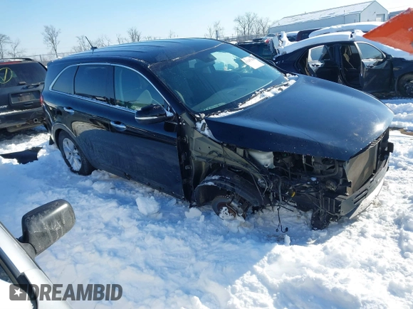 2019 Kia Sorento L with VIN 5XYPG4A31KG577496, listed as a IAAI auction lot 41247314 with 90,177 mi miles. Bid and sale history available at carsss.com. Image 1.