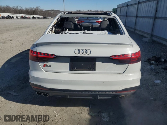 2020 Audi S4 Prestige with VIN WAUC4AF4XLA039076, listed as a Copart auction lot 44912265 with 48,265 mi miles and Salvage Title. Bid and sale history available at carsss.com. Image 6.