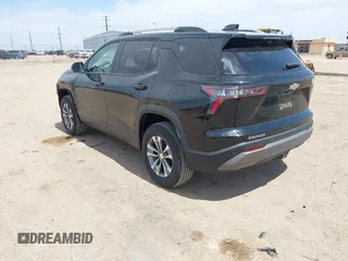 2025 Chevrolet Equinox FWD LT with VIN 3GNAXHEG0SL296896, listed as a IAAI auction lot 42038976 with 2,222 mi miles. Bid and sale history available at carsss.com. Image 3.
