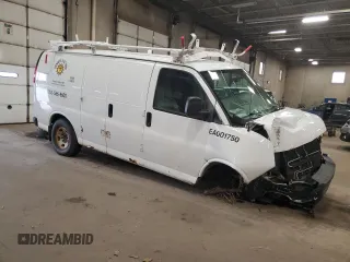 2014 Chevrolet Express Cargo Van with VIN 1GCWGFCA0E1131959, listed as a Copart auction lot 79602464 with 0 mi miles and Salvage Title. Bid and sale history available at carsss.com. Image 4.