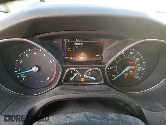 2016 Ford Focus SE with VIN 1FADP3F20GL346250, listed as a Copart auction lot 42645315 with 92,534 mi miles and Salvage title. Bid and sale history available at DreamBid. Image 9.