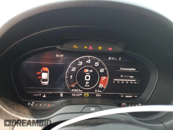 2018 Audi S3 Premium Plus with VIN WAUB1GFF9J1038118, listed as a Copart auction lot 52613143 with 45,825 mi miles. Bid and sale history available at carsss.com. Image 9.