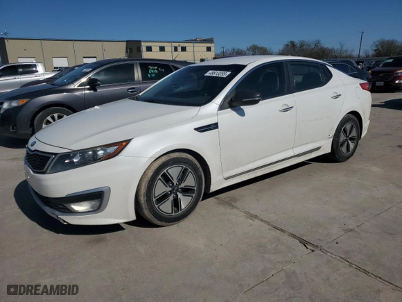 2012 Kia Optima Hybrid with VIN KNAGM4AD4C5035141, listed as a Copart auction lot 48813395 with 213,971 mi miles and Clean Title. Bid and sale history available at carsss.com. Image 1.