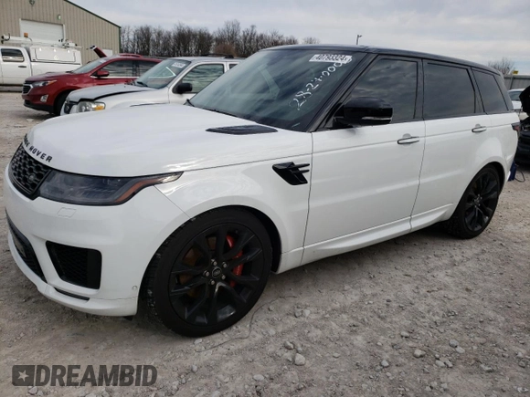 2021 Land Rover Range Rover Sport HST with VIN SALWS2RU8MA786662, listed as a Copart auction lot 40793324 with 56,300 mi miles and Salvage Title. Bid and sale history available at carsss.com. Image 1.