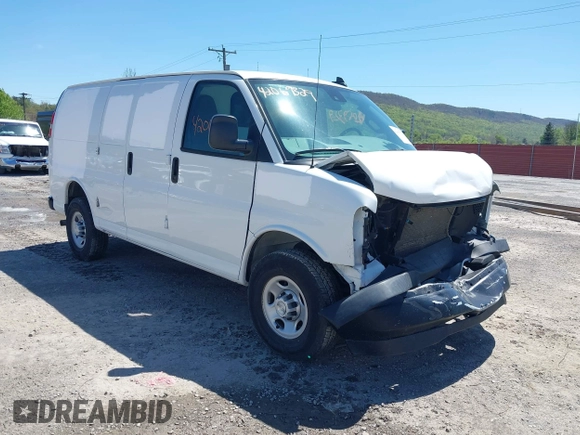 2019 Chevrolet Express Cargo with VIN 1GCWGAFP6K1369099, listed as a IAAI auction lot 42069329 with 74,624 mi miles. Bid and sale history available at carsss.com. Image 1.