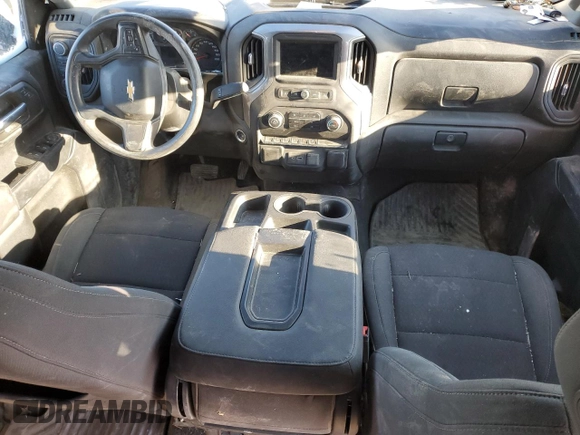 2022 Chevrolet Silverado 1500 Custom with VIN 1GCPDBEK4NZ588805, listed as a Copart auction lot 88979865 with 0 mi miles and Salvage Title. Bid and sale history available at carsss.com. Image 8.