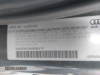 2017 Audi S6 Premium Plus with VIN WAUFFAFC6HN088418, listed as a IAAI auction lot 41346747 with 76,580 mi miles. Bid and sale history available at carsss.com. Image 9.