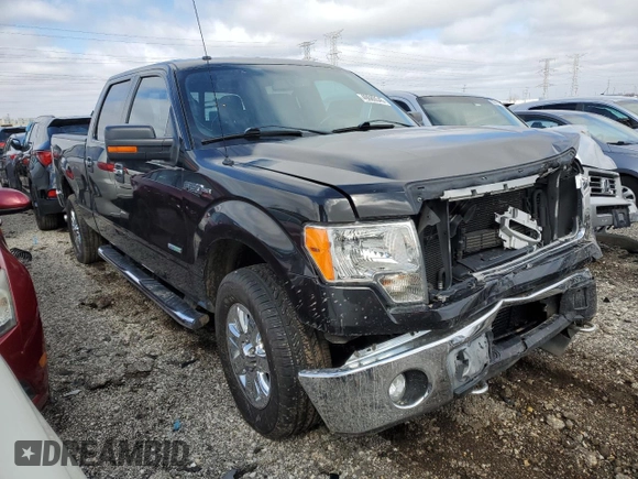2013 Ford F-150 XL with VIN 1FTFW1ETXDFD25419, listed as a Copart auction lot 49680545 with 138,446 mi miles and Salvage Title. Bid and sale history available at carsss.com. Image 4.