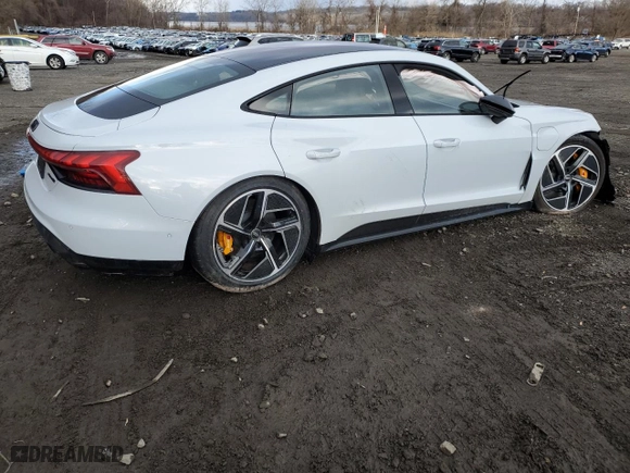 2024 Audi RS e-tron GT with VIN WAUBHBFW7R7901666, listed as a Copart auction lot 86443564 with 0 mi miles and Salvage Title. Bid and sale history available at carsss.com. Image 3.