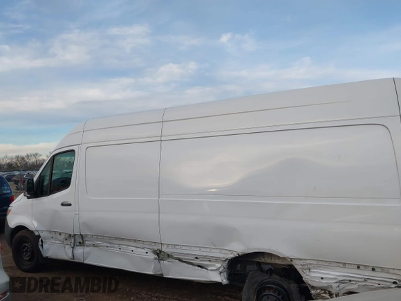 2023 Mercedes-Benz Sprinter Cargo with VIN W1Y4NCHY6PT120839, listed as a IAAI auction lot 40963564 with 128,639 mi miles. Bid and sale history available at carsss.com. Image 14.