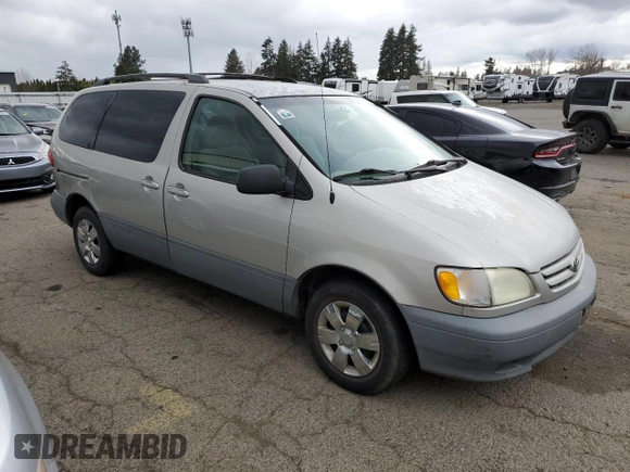 2003 Toyota Sienna CE with VIN 4T3ZF19C83U544089, listed as a Copart auction lot 46226425 with 201,580 mi miles and Salvage Title. Bid and sale history available at carsss.com. Image 4.