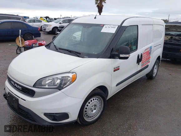 2022 Ram ProMaster City Cargo Tradesman z VIN ZFBHRFAB0N6X08509, wystawiony jako IAAI lot #41767910 z przebiegiem 41 563 mil mil oraz . Historia ofert i sprzedaży dostępna na DreamBid. Obrazek 2.