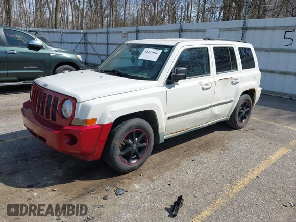 2010 Jeep Patriot Sport with VIN 1J4NT2GB5AD589535, listed as a IAAI auction lot 42021916 with 175,797 mi miles and . Bid and sale history available at carsss.com. Image 2.