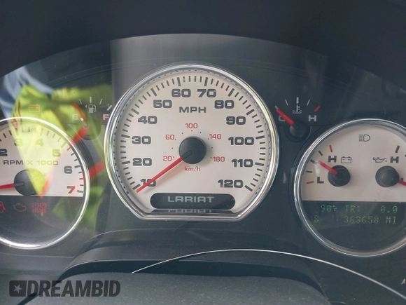 2005 Ford F-150 XLT with VIN 1FTPW12575FA79327, listed as a IAAI auction lot 42334343 with 363,658 mi miles and . Bid and sale history available at DreamBid. Image 7.