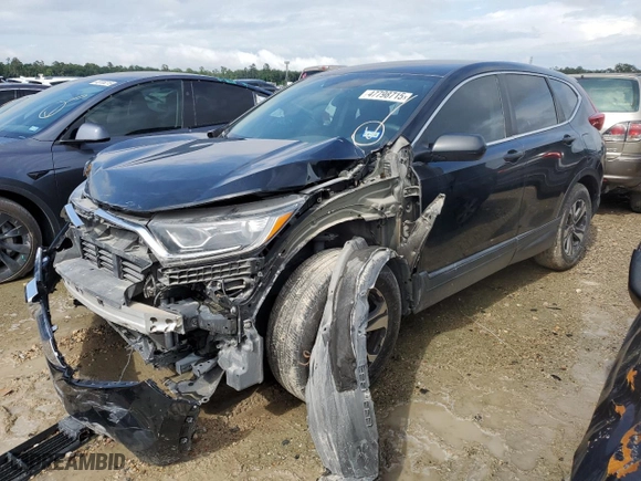 2018 Honda CR-V LX with VIN 2HKRW5H39JH419616, listed as a Copart auction lot 47798715 with 77,285 mi miles and Salvage Title. Bid and sale history available at carsss.com. Image 1.
