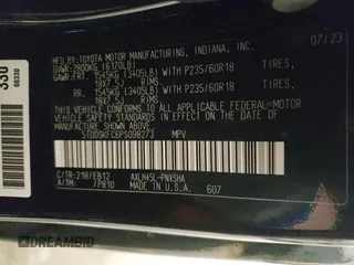 2023 Toyota Sienna XSE with VIN 5TDDSKFC6PS098273, listed as a Copart auction lot 52543255 with 27,091 mi miles and Salvage title. Bid and sale history available at DreamBid. Image 13.
