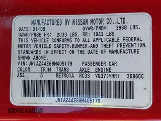2009 Nissan 370Z Touring with VIN JN1AZ44E69M405179, listed as a IAAI auction lot 41762303 with 132,853 mi miles and . Bid and sale history available at DreamBid. Image 9.